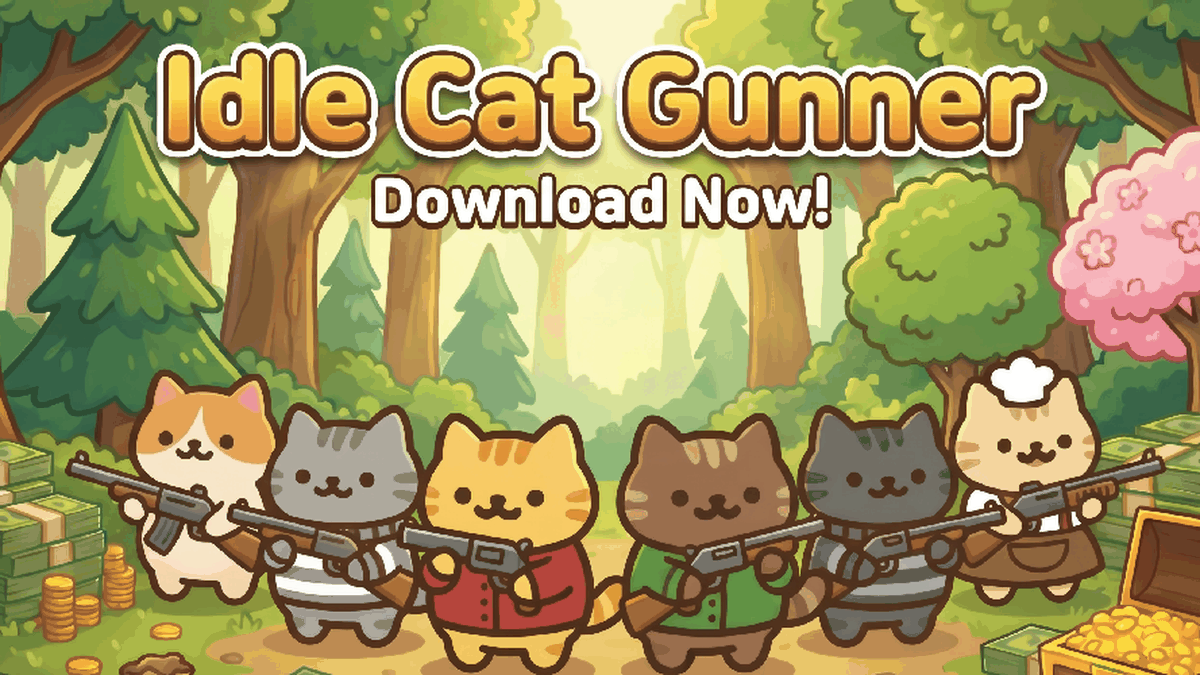Idle Cat Gunner: Shooter RPG gameplay screenshot